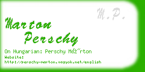 marton perschy business card